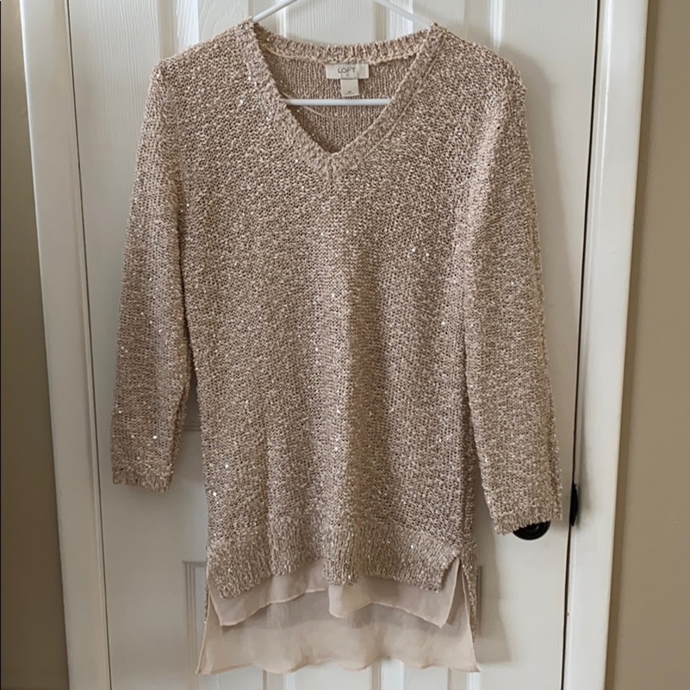 Ann Taylor LOFT Sparkle Sweater Size M